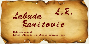 Labuda Ranitović vizit kartica